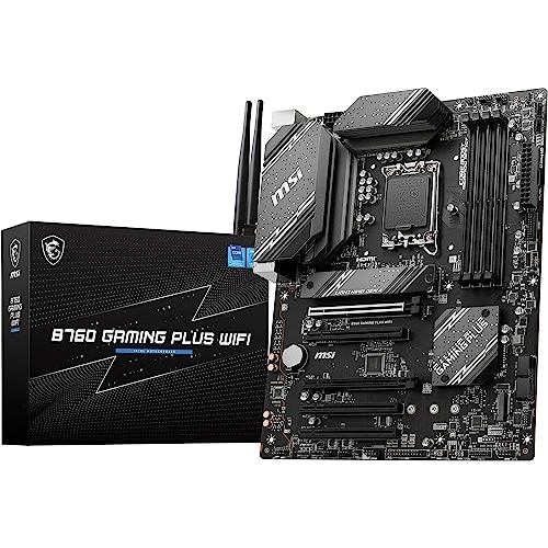 MSI Motherboard B760 GAMING PLUS WIFI DDR5 Compatible with 14th/13th/12th Gen CPUs (LGA1700) PCIe Sl