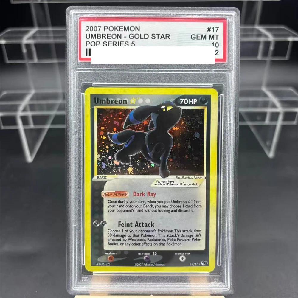 Pokemon PSA10 DIY PTCG คอลเลกชันการ์ด Rating UMBREON-GOLD STAR POP SERIES 5 16/17 คัดลอก 10 จุด Rati