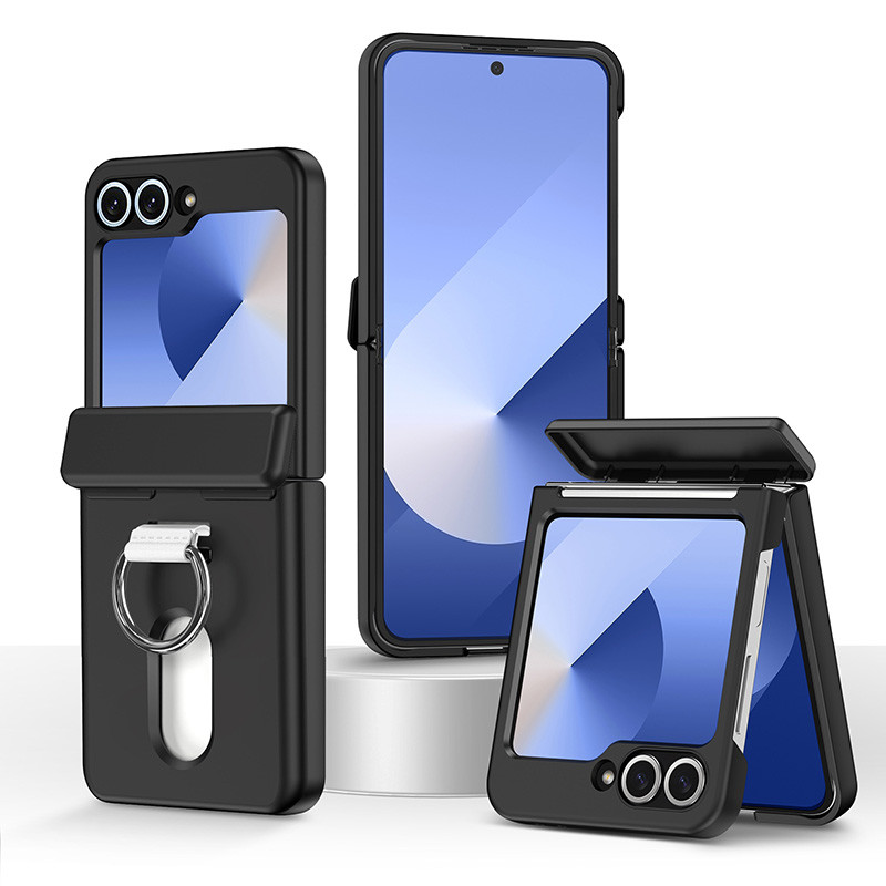 สําหรับเคสโทรศัพท์ Samsung Galaxy Flip 7 Flip765 เคสหน้าจอพับแหวนช่องเสียบการ์ดบานพับ Flip7 anti drop shell