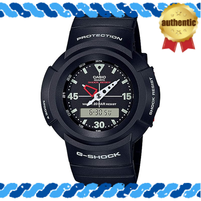 CASIO G-Shock AW-500 First Generation Analog Reissue AW-500E-1E Analog Digital Men's Watch Black Mod