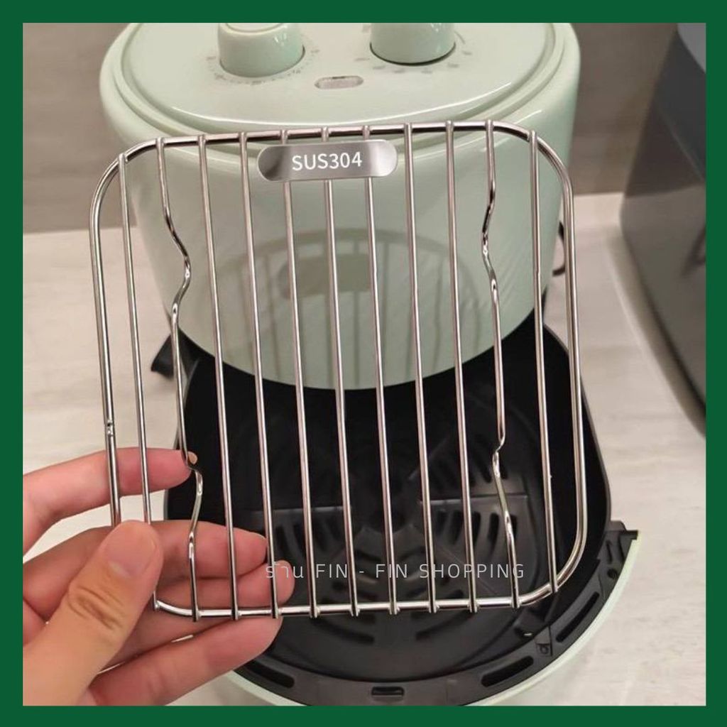 [ ลด 30% ใน VDO] ตะแกรงเหลี่ยม ตะแกรงปิ้งย่าง ตะแกรงหม้อทอดไร้น้ำมัน ตะแกรงสแตนเลส สำหรับหม้อทอด