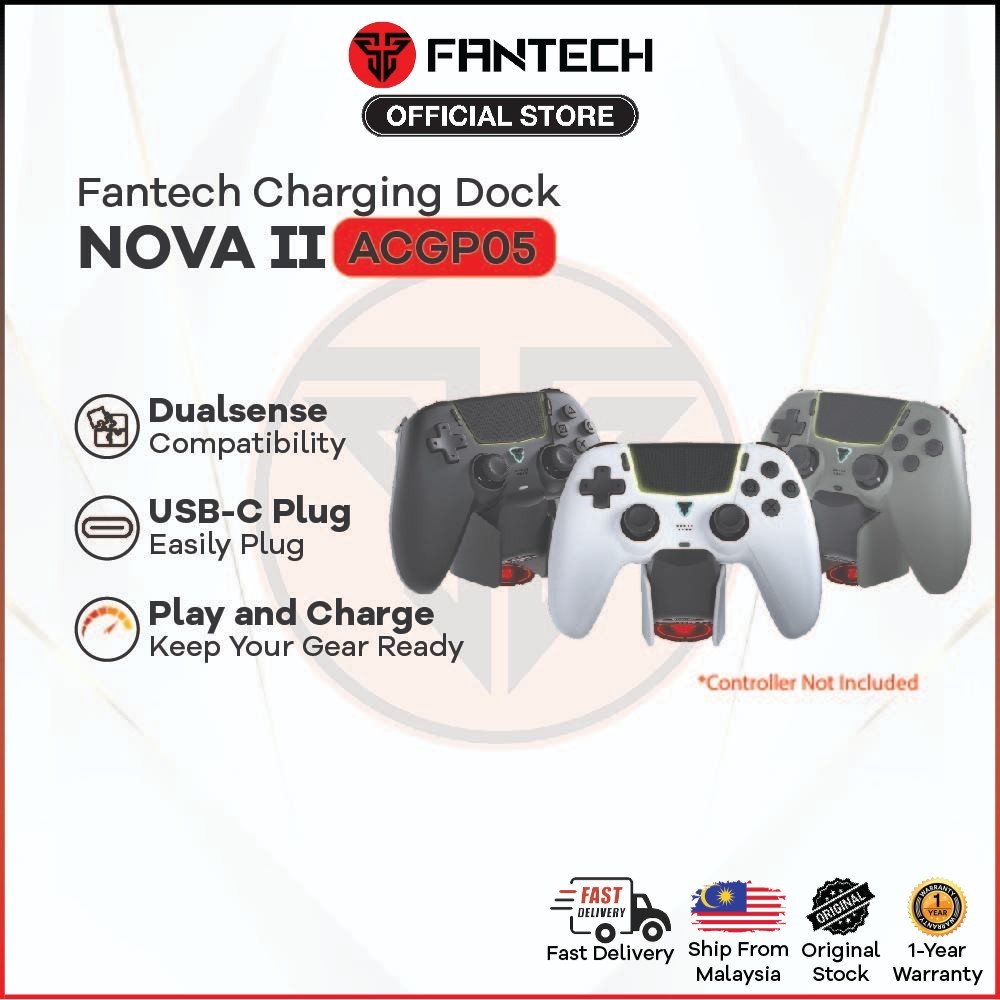 แท่นชาร์จเกมแพด Fantech ACGP05 เข้ากันได้กับตัวควบคุมไร้สาย Fantech WGP16 Nova II