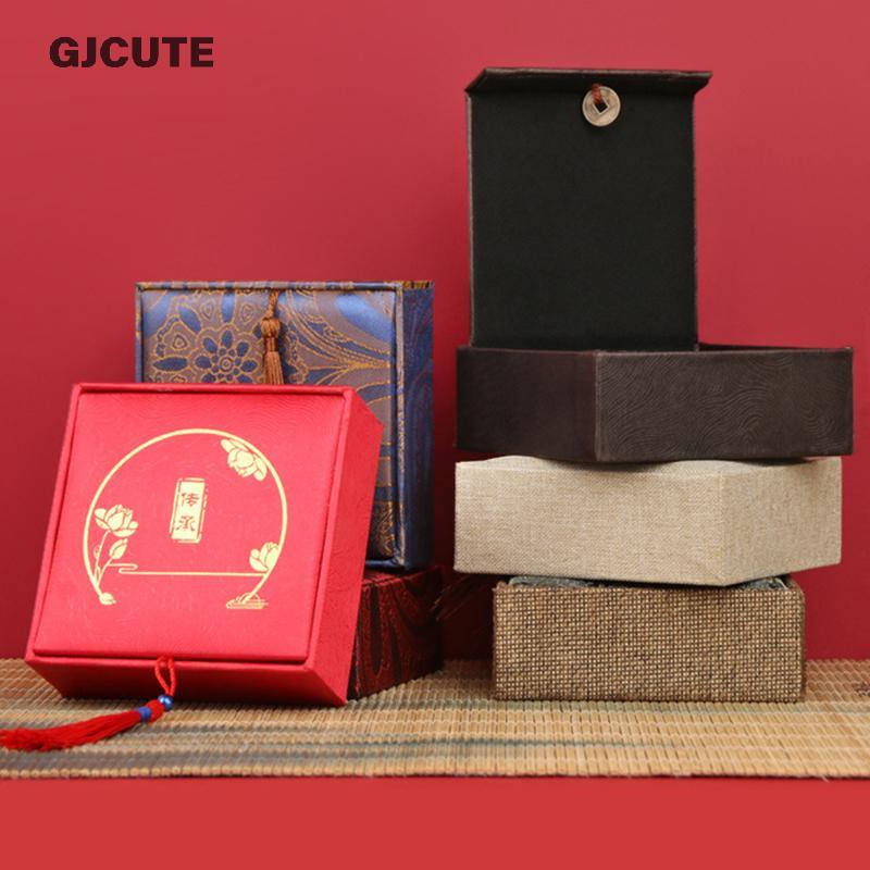 GJCUTE Vintage sel กล่องเครื่องประดับสร้อยคอหยกกําไลข้อมือสร้อยข้อมือจี้กล่องเก็บเครื่องประดับสไตล์จ