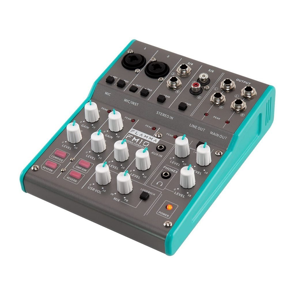 FLAMMA Mixer การ์ดเสียงคอมพิวเตอร์โทรศัพท์มือถือ Live Handy เครื่องมือเครือข่าย K เพลงการบันทึกอุปกร
