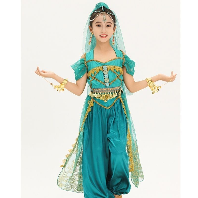 ชุดแต่งกายสไตล์ชาติพันธุ์สำหรับเต้นรำ แบบใหม่ สไตล์เจ้าหญิงจัสมิน