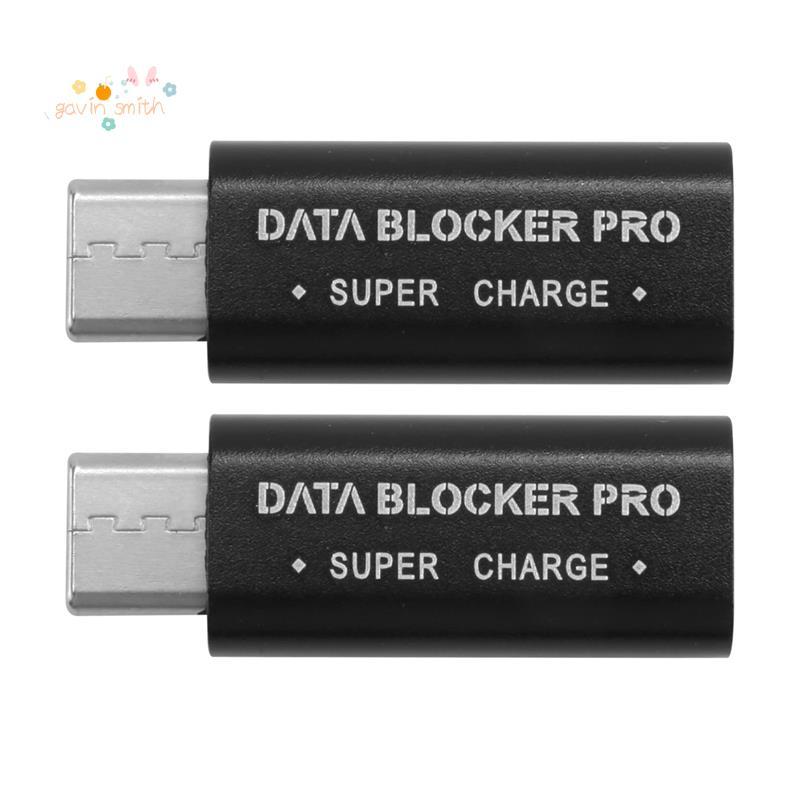 [Promote G]2PCS USB Type-C Data Blocker USB-C Juice Jack Adapter รองรับ Quick Charge(50V/5A) หยุดข้อ