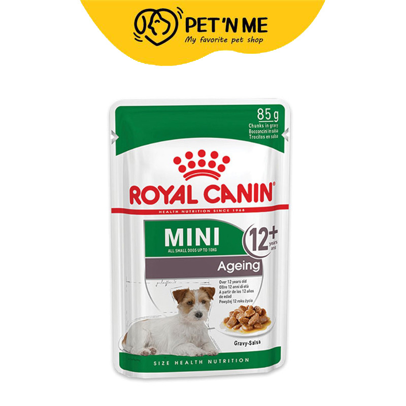 [จัดส่งจากคลัง] Royal Canin อาหารเปียกสุนัขสูงวัย พันธุ์เล็ก ซอสเกรวี่ 85 g [900