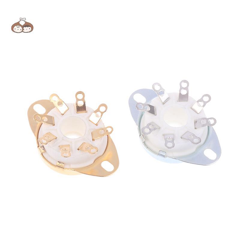 BEF 1 PC 8Pin GZC8-Y-6 Octal ซ็อกเก็ตเซรามิควาล์วฐานแจ็คสําหรับ KT88/6550/EL34/6P6P/6V6/6N8P/6SN7 เค