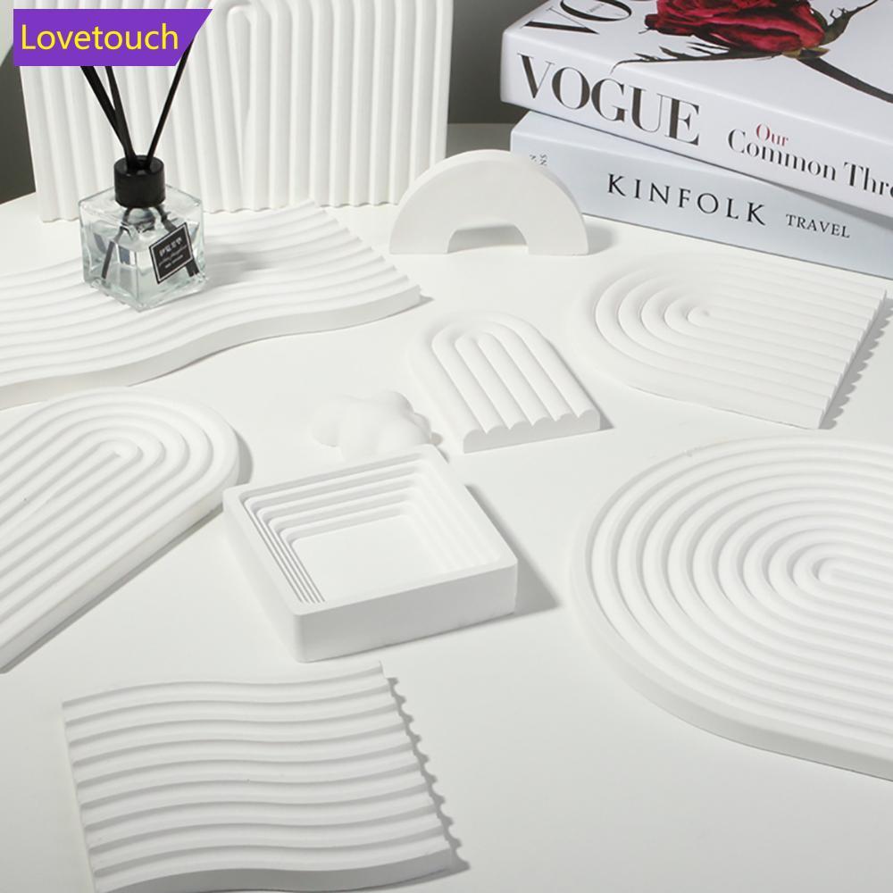 LOVETOUCH INS Wave Slate Photo Props พื้นหลังเครื่องประดับลูกตุ้ม Props เครื่องประดับเครื่องสําอางถา