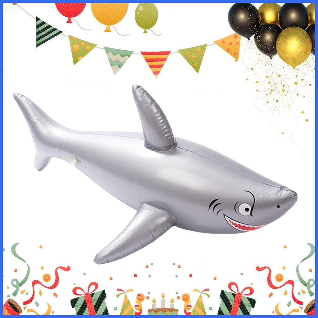 Inflatable Shark Pool Float Shark Pool Float ของเล่นตลก Shark Pool Float Stylish Shark Party ตกแต่งข