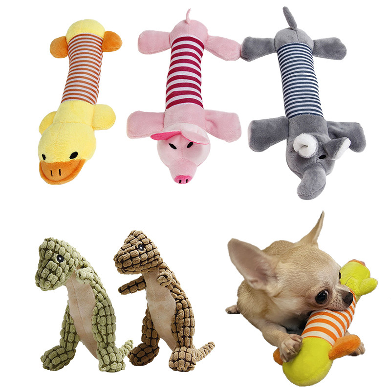 ตลกจําลองสัตว์ไม่มีบรรจุสุนัขของเล่นกับนักโทษทนทานบรรจุตุ๊กตา Squeaky สุนัข Chew ของเล่น Crinkle สัตว์เลี้ยง Squeak ของเล่น