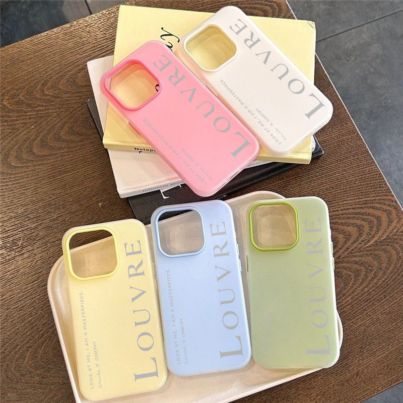 POPPA🌟เคสโทรศัพท์ ดูดีเรียบง่าย  เหมาะสำหรับเคสไอโฟน iphone 11 17 16 Pro Max XR 12 13 14 15 สีชมพูสวยงาม