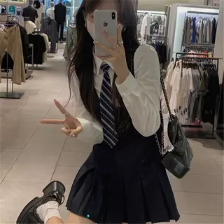 เนคไทแฟชั่นสำเร็จรูป โบว์นักเรียนญี่ปุ่น JK ปรับขนาดได้ necktie