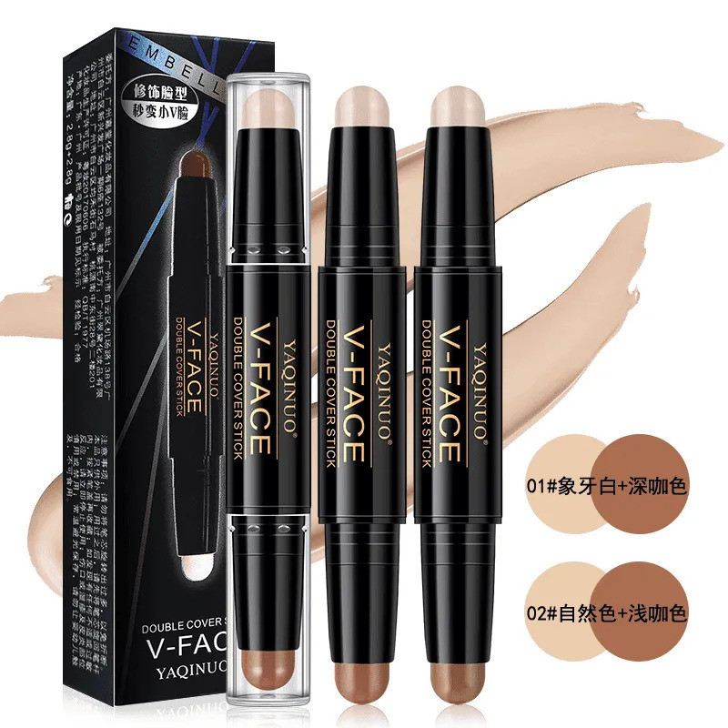 สินค้า Yaqinuo Dual-Ended Contour Stick Yaqinuo คอนซีลเลอร์สองหัวคอนซีลเลอร์กันน้ํา Light Shadow Hig