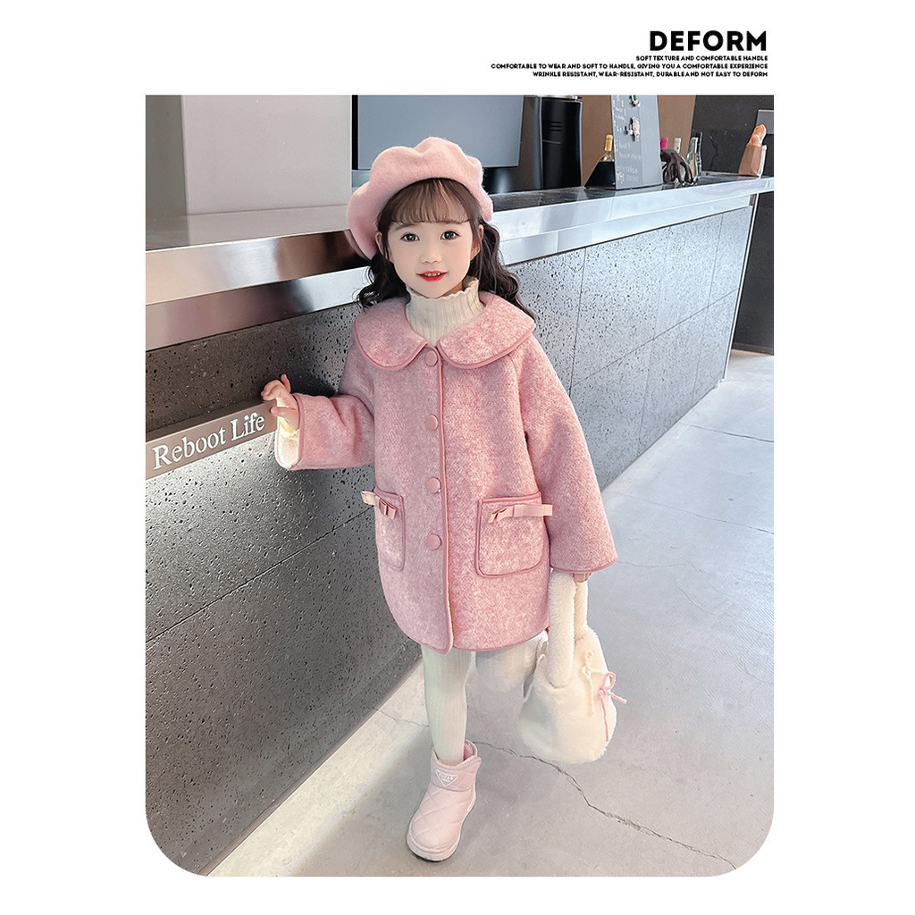 เสื้อหนาวทำจากผ้าขนสัตว์สำหรับฤดูใบไม้ร่วง ออกแบบใหม่ในสไตล์ตะวันตก เหมาะสำหรับสาวๆ - รูปที่ 6