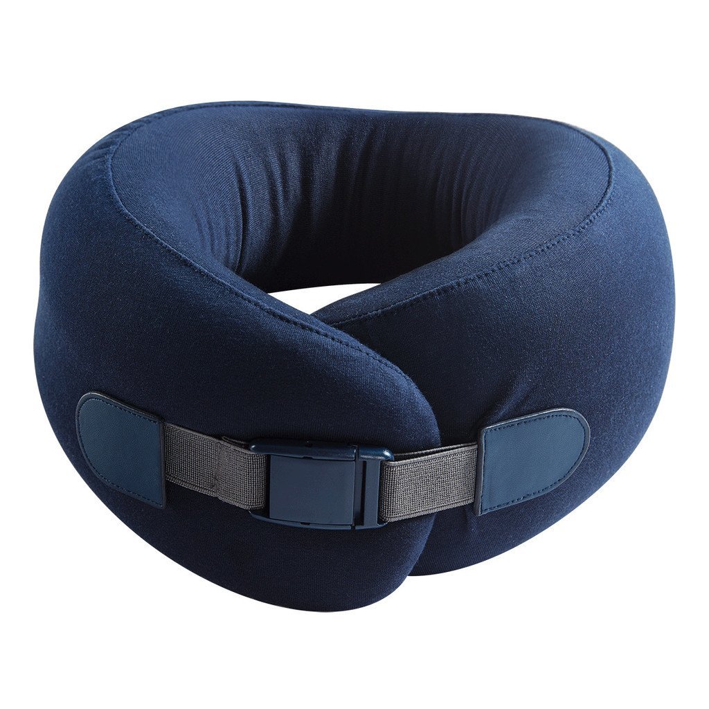 หมอนรูปตัว U U หมอน J24A19AS1 เมมโมรี่โฟม สีกรมท่า อุปกรณ์ป้องกันคอ Jiao 0P9T