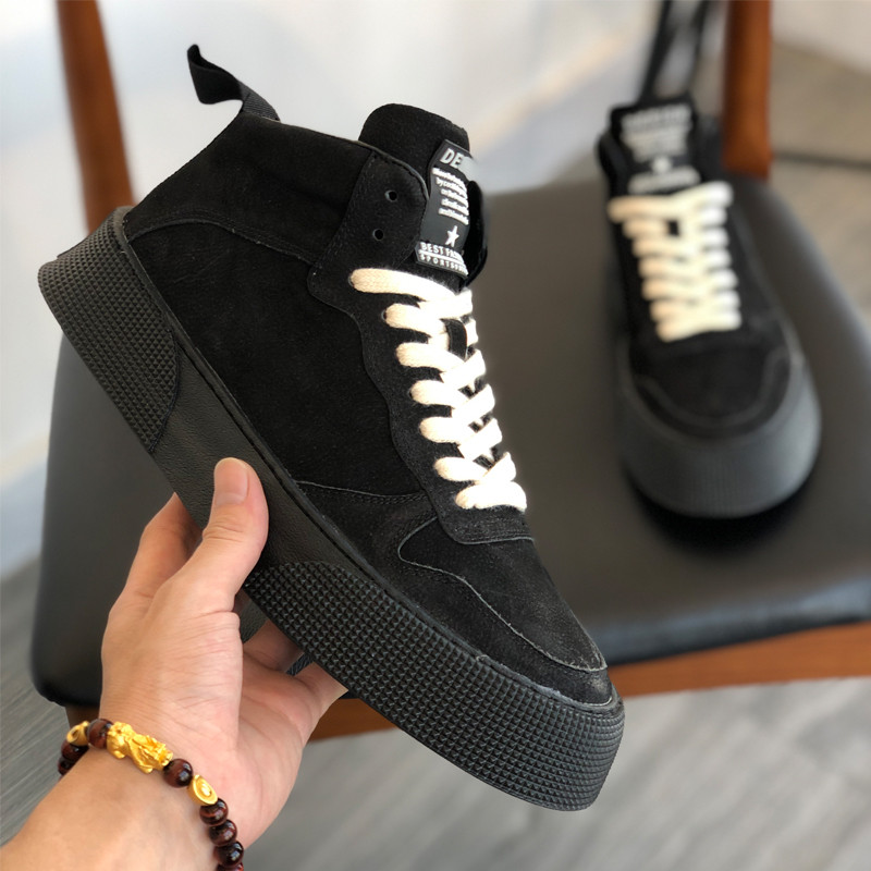 AMI NERDY Martin รองเท้าผู้ชายสไตล์อังกฤษสไตล์ใหม่เกาหลีรุ่นของแท้หนังหนา Soled รองเท้าฤดูหนาวขนแกะซ