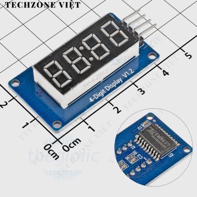 [2 ชิ้น]- 0.36 นิ้ว 7-Segment LED Module TM1637 TechZone Viet Watch