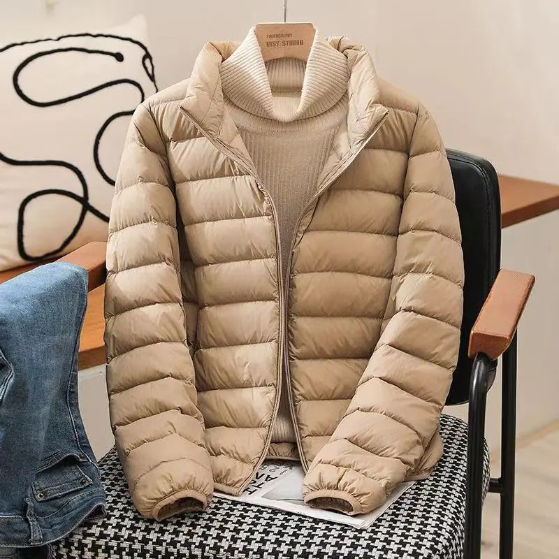 เสื้อโค้ท ผู้หญิง ผู้หญิง ใหม่ สั้น อบอุ่น บาง