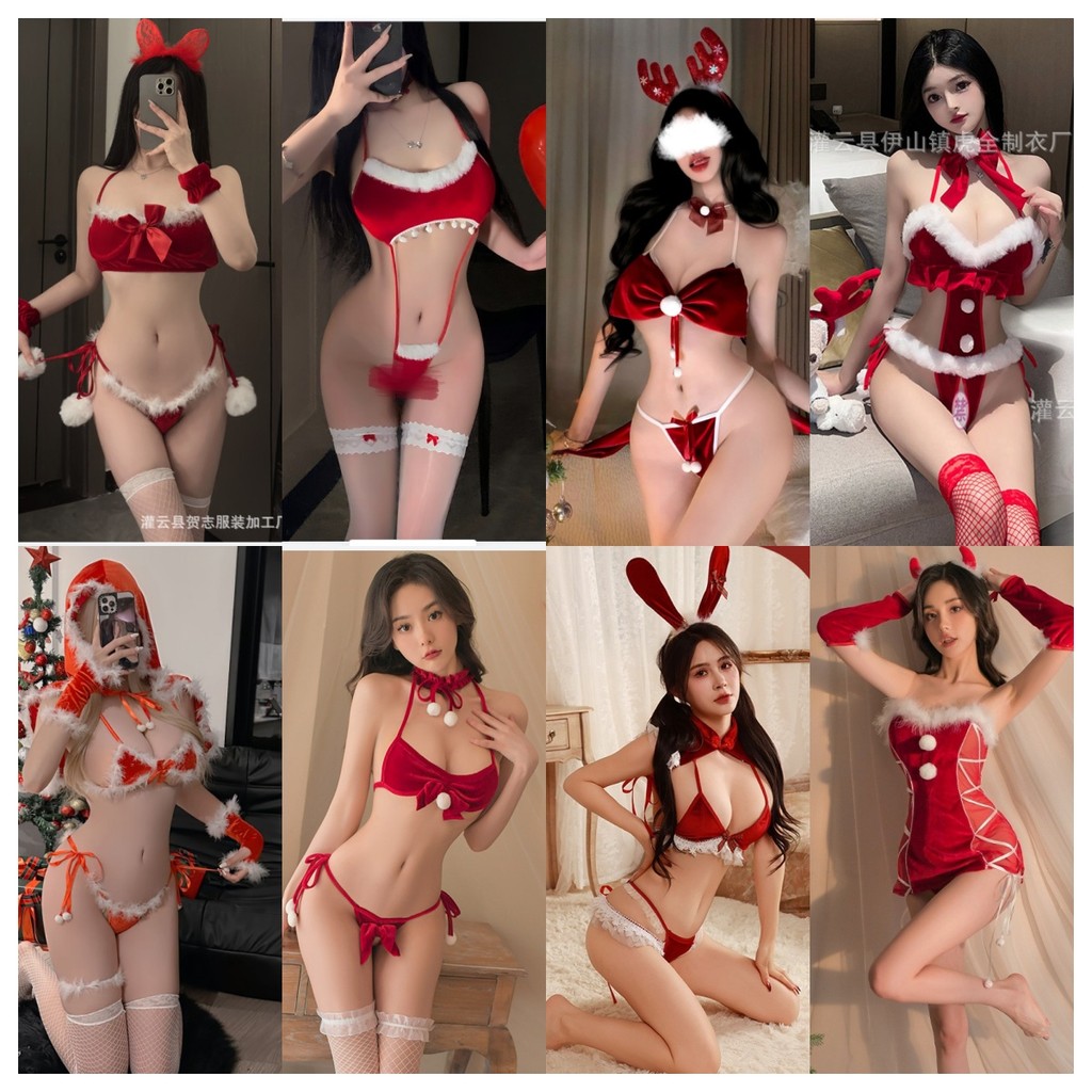 sex christmas ชุดนอนไม่ได้นอน💗ชุดคริสมาส😍สุดเซ็กซี่ ล่อลวงสามี หลายสไตล์ เซ็กซี่🚚ส่งจากไทย