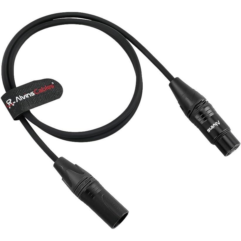 XLR 3 Pin to XLR 4 Pin สายไฟหญิงสําหรับ Sony Canon Blackmagic 1m 3.3ft