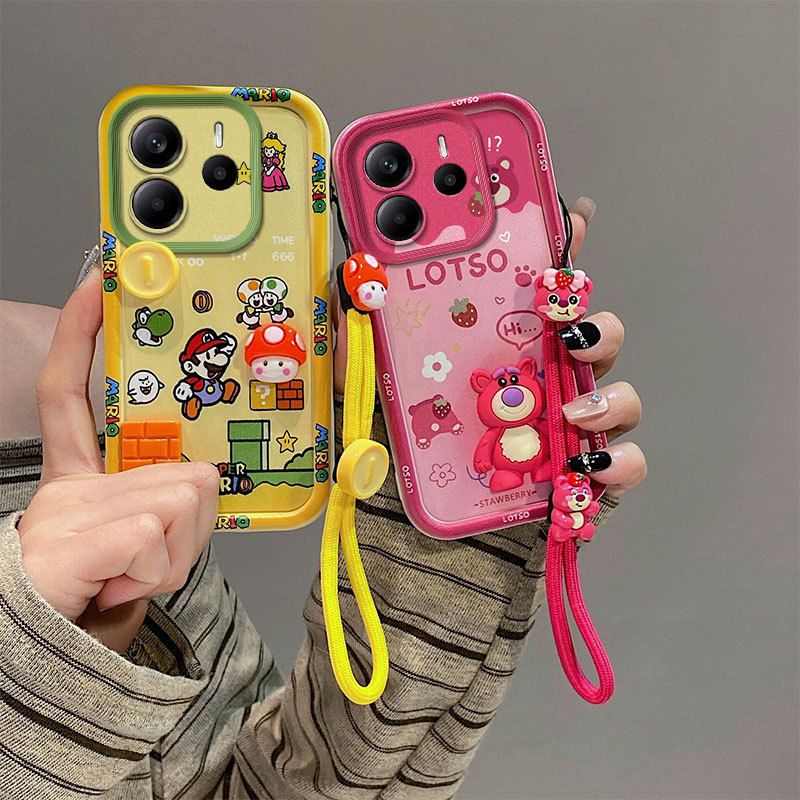 เคสโทรศัพท์สุภาพสตรีสไตล์กันกระแทกความงามพร้อมเชือกเส้นเล็กสําหรับ Redmi Note 15 Pro max Note 14s note15 note14 Note 14 Pro Note 14 Pro + note13 Pro Note 13 Pro + 4g 5g