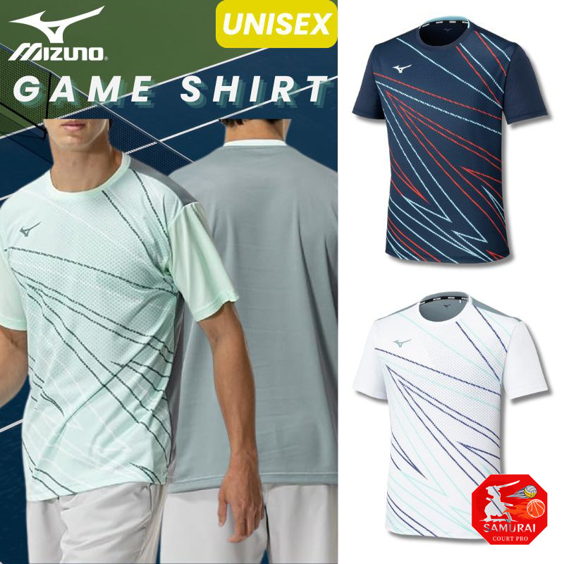 [Mizuno] Tennis Badminton Wear Game Shirt Quick-Dry Dynamo Motion Fit Club Activity 62JAC013