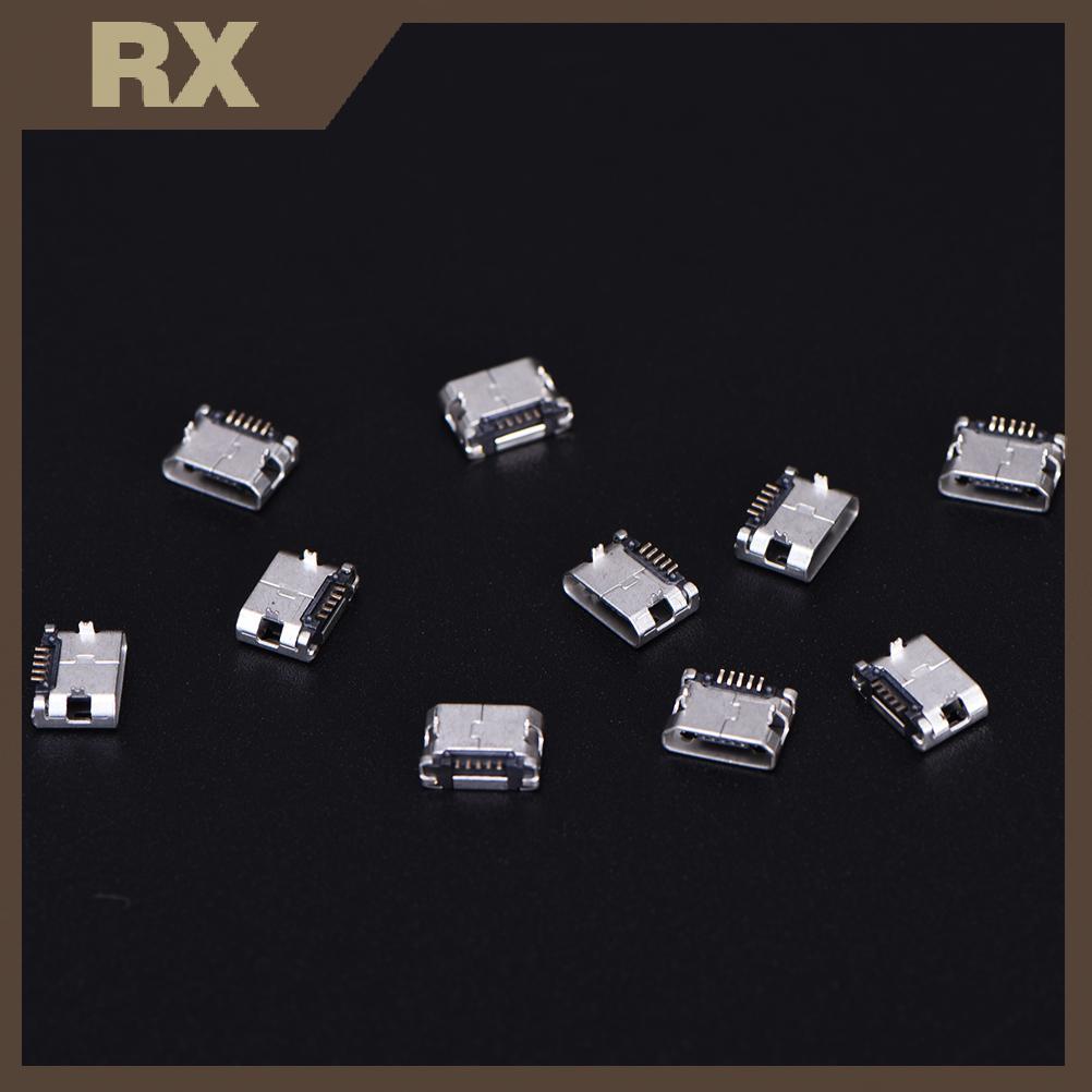 Null 10pcs Micro USB 5pin B ประเภทหญิงสําหรับ Connector 5 pin ชาร์จซ็อกเก็ต null