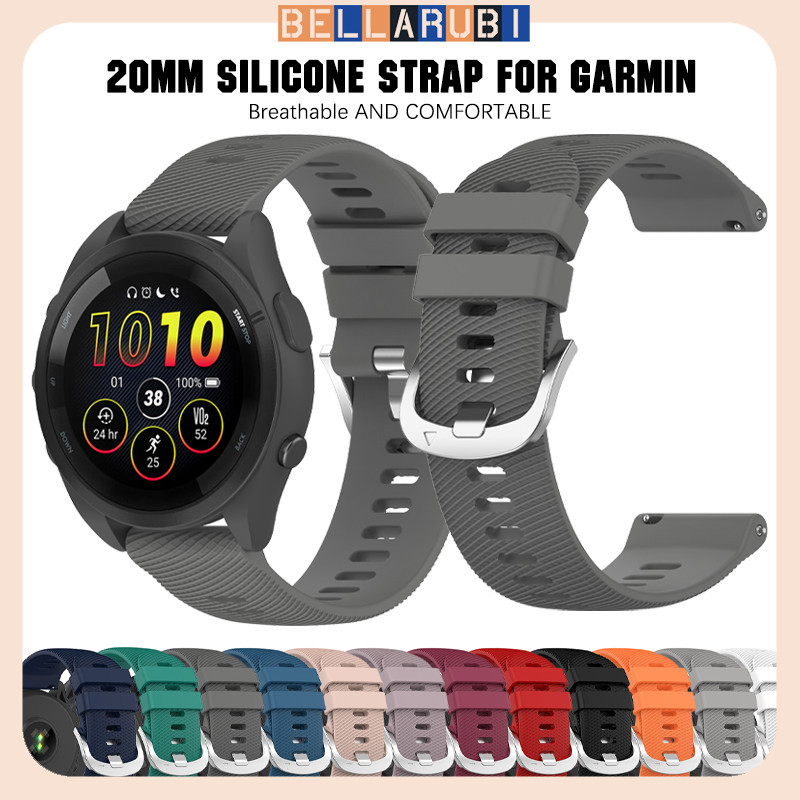 สายซิลิโคนอ่อน 20 22 มม for Garmin Forerunner 165 55 158 570 42 มม/vivoactive 5/Active /Bounce/VivoMove/Venu/approach