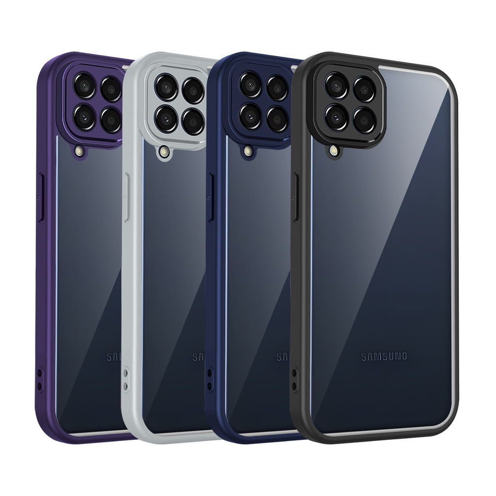 เคส Samsung M53 5G ปลอกหรูหรา Frosted ฝาครอบโปร่งใสสําหรับ Samsung Galaxy M53 5G เคสโทรศัพท์