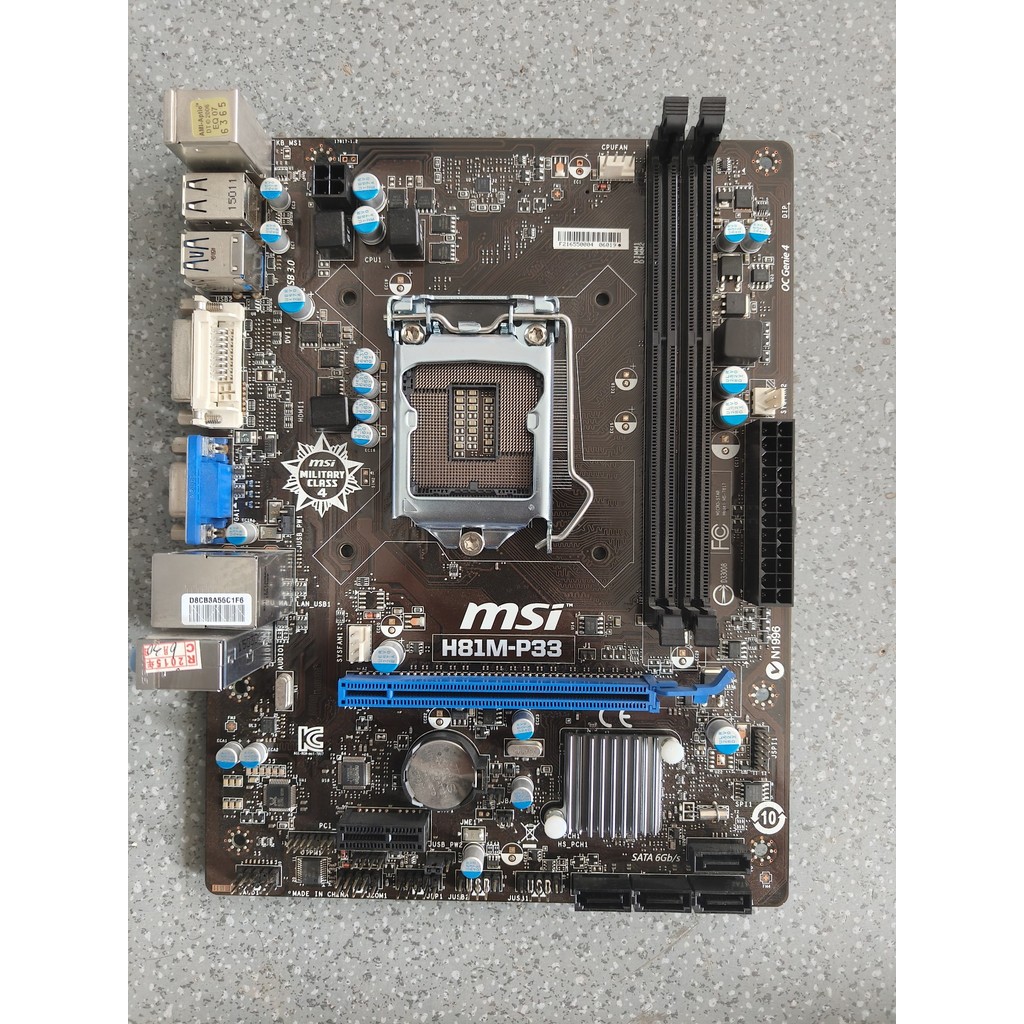 เมนบอร์ด MSI H81M-P33 เหมาะสําหรับ LGA 1150 DDR3