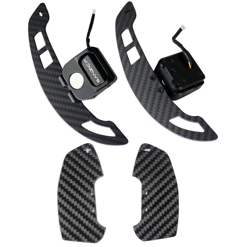 สําหรับพวงมาลัย Magnetic Shift Paddles Audi RS3 RS4 RS5 B9/B9 PA A3 A4 A5 S3 S4 S5 ดัดแปลงคาร์บอนไฟเ