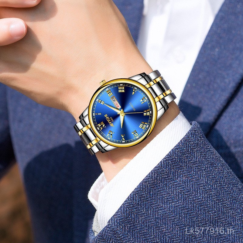 ชาย AIYISHI สไตล์ใหม่เกาหลีรุ่นธุรกิจ Non-Mechanical 1603 สั่งซื้ออัตโนมัตินาฬิกากันน้ํา AIYISHI GA5