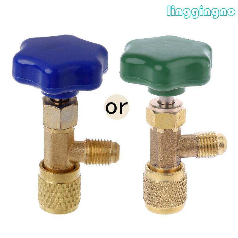 RR ทองเหลือง 1 4 SAE Auto AC สามารถแตะสําหรับอะแดปเตอร์วาล์วสําหรับ R22 R134a R410A แก๊ส Refrigerige