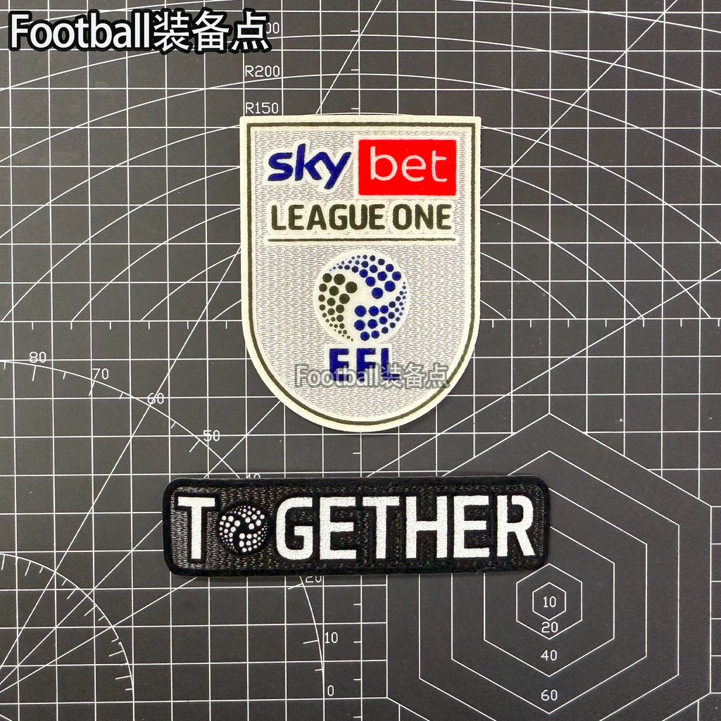 22-23-24-25 British Championship EFL Armband TOGETHER Badge Flocking Heat Transfer Jersey Supplies