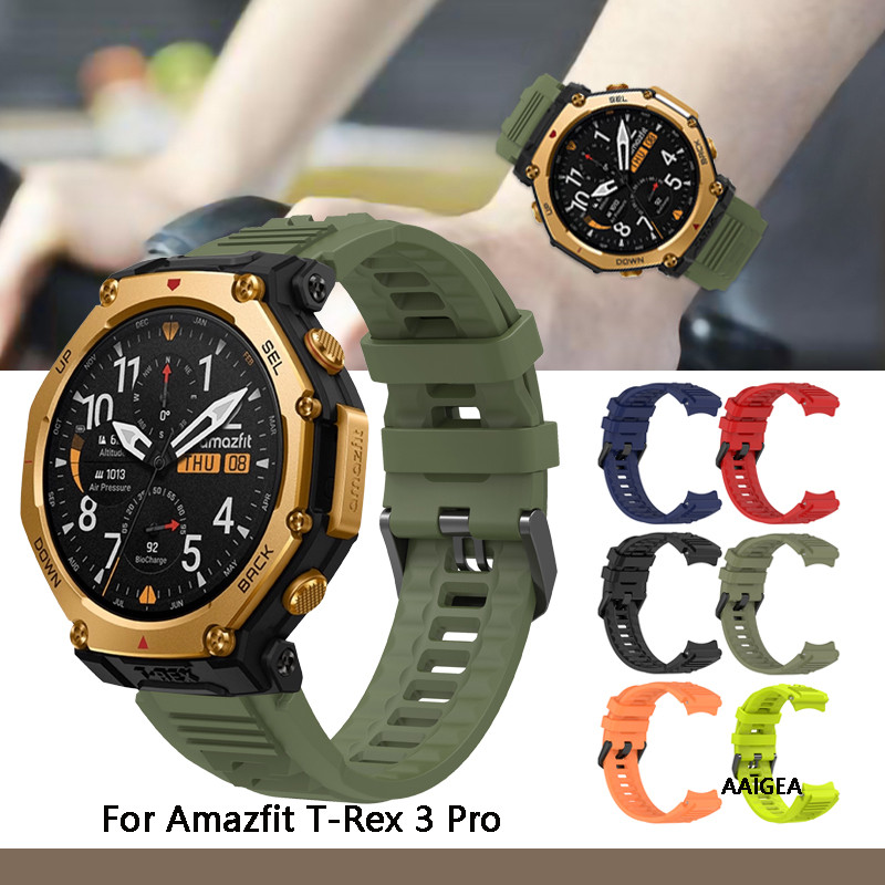 สร้อยข้อมือสายรัดซิลิโคนสําหรับกีฬากลางแจ้งสําหรับ Huami Amazfit T-Rex 3 Pro สายรัดอะไหล่ ราคา ถูกที่สุด ดีลบีเคเค