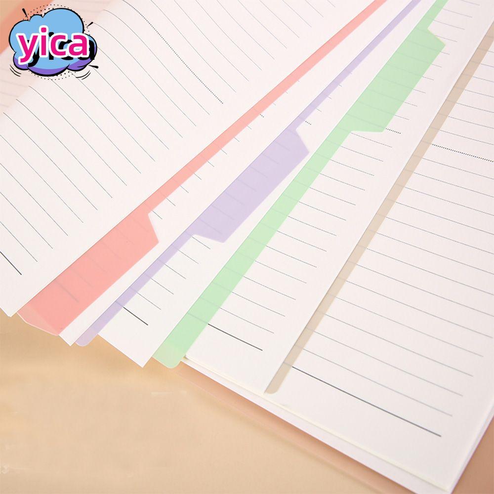 YICA Binder Page Dividers สินค้าสํานักงานคละสีสําหรับโฟลเดอร์โน๊ตบุ๊ค 4 Tab