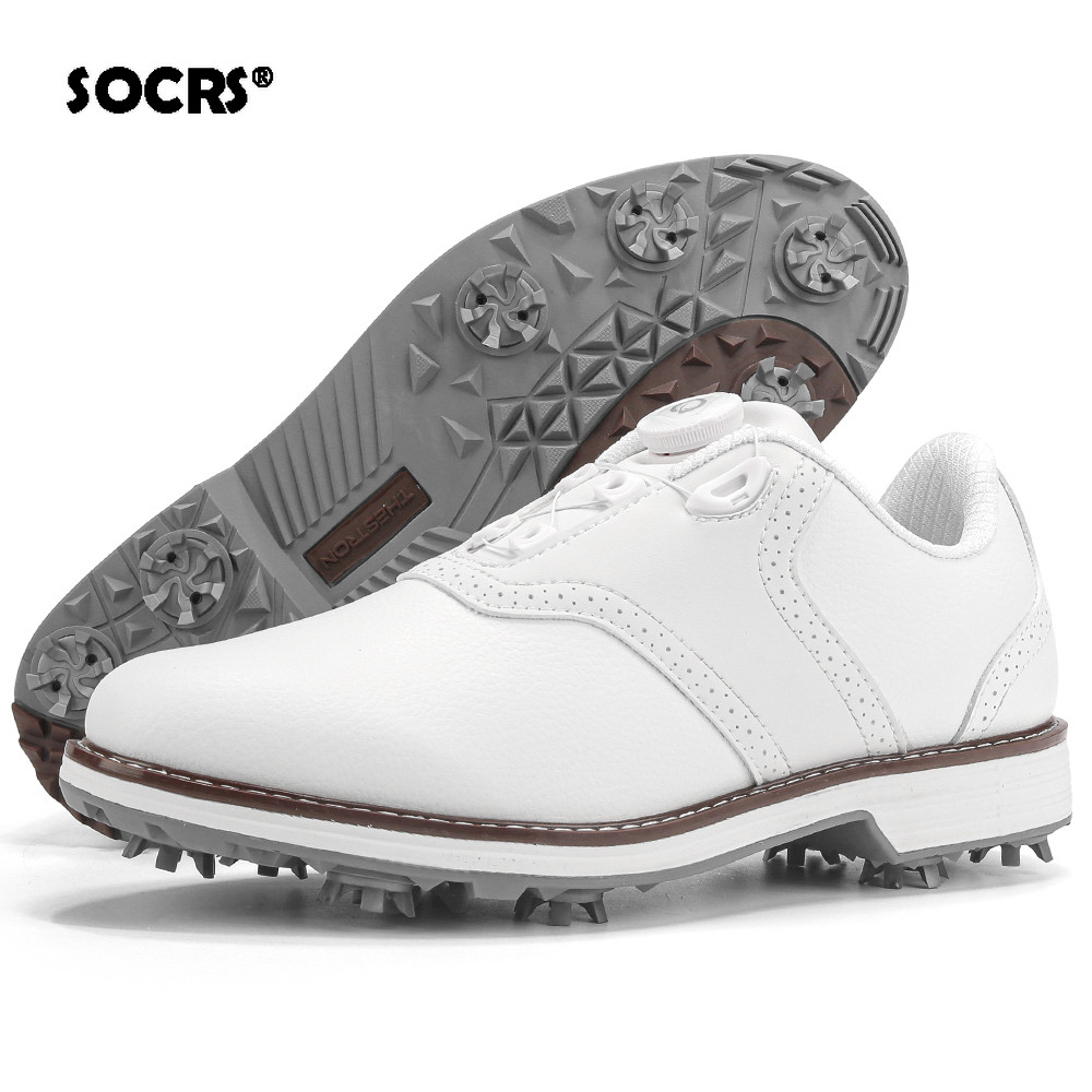 SOCRS ผู้ชาย Professional Golf รองเท้าลูกบิดเชือกผูกรองเท้า Anti-slip Studs การฝึกอบรมรองเท้าขนาดใหญ่ 46 47 48 49