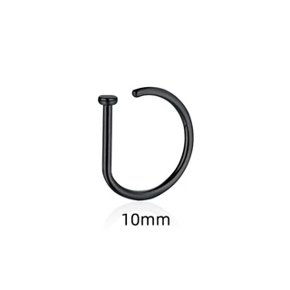 ห่วงจมูก ไม่ต้องเจาะ Nose Ring Without Hole D-Shaped Nose Ring Vacuum Plating - 1 ชิ้น