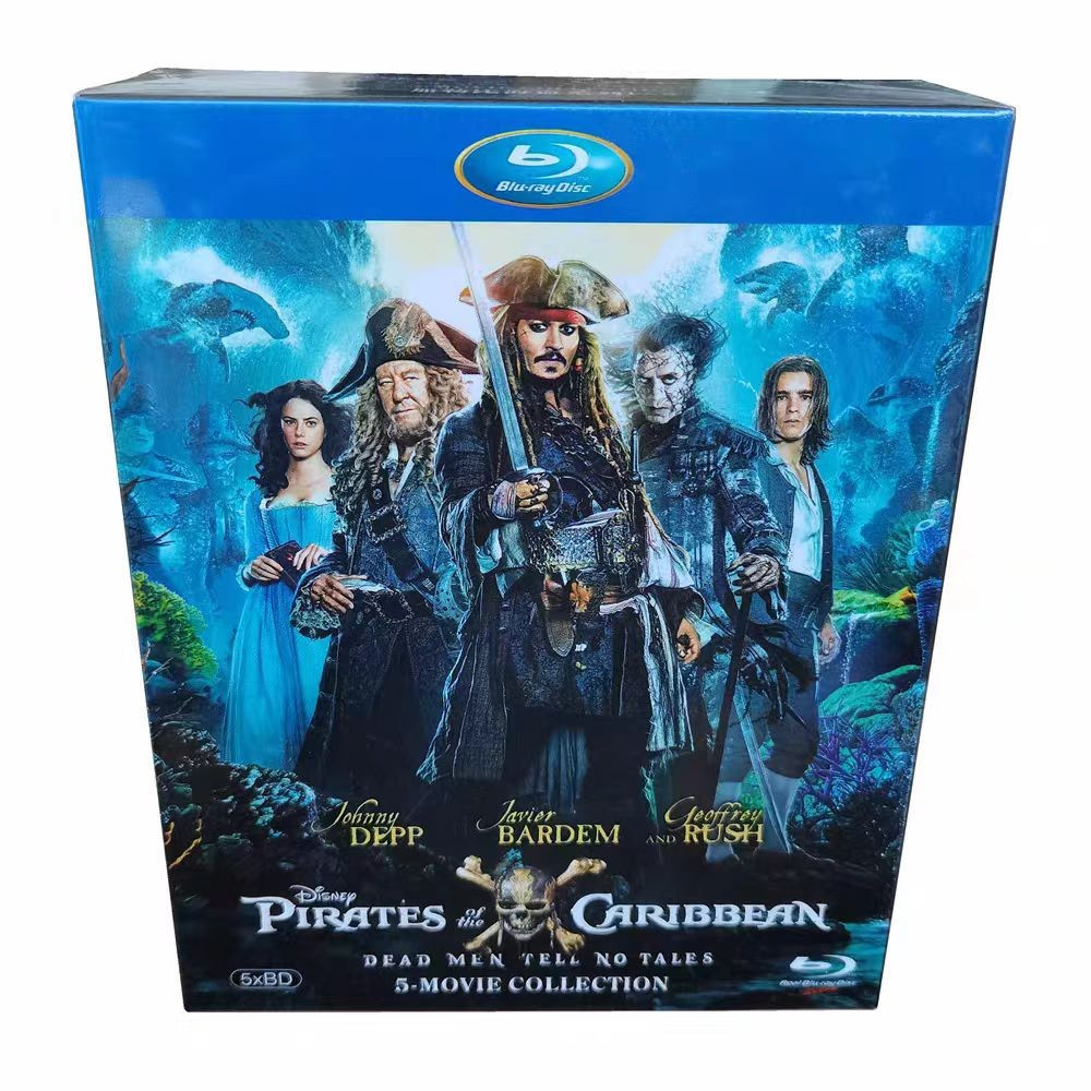 Blu-ray Movie Pirates Of The Caribbean 1-5 Movie Collection Box Set BD25 5 แผ่น C0103