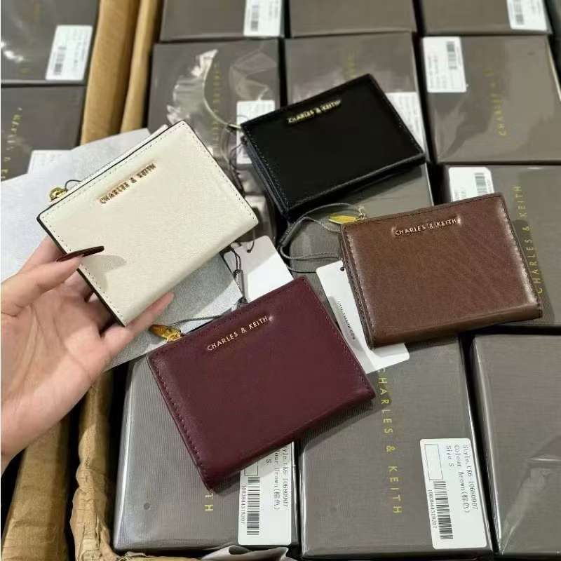 กระเป๋าสตางค์หนังPUแบบBifold/Trifold สำหรับผู้หญิง จุบัตรได้มาก มีซิป