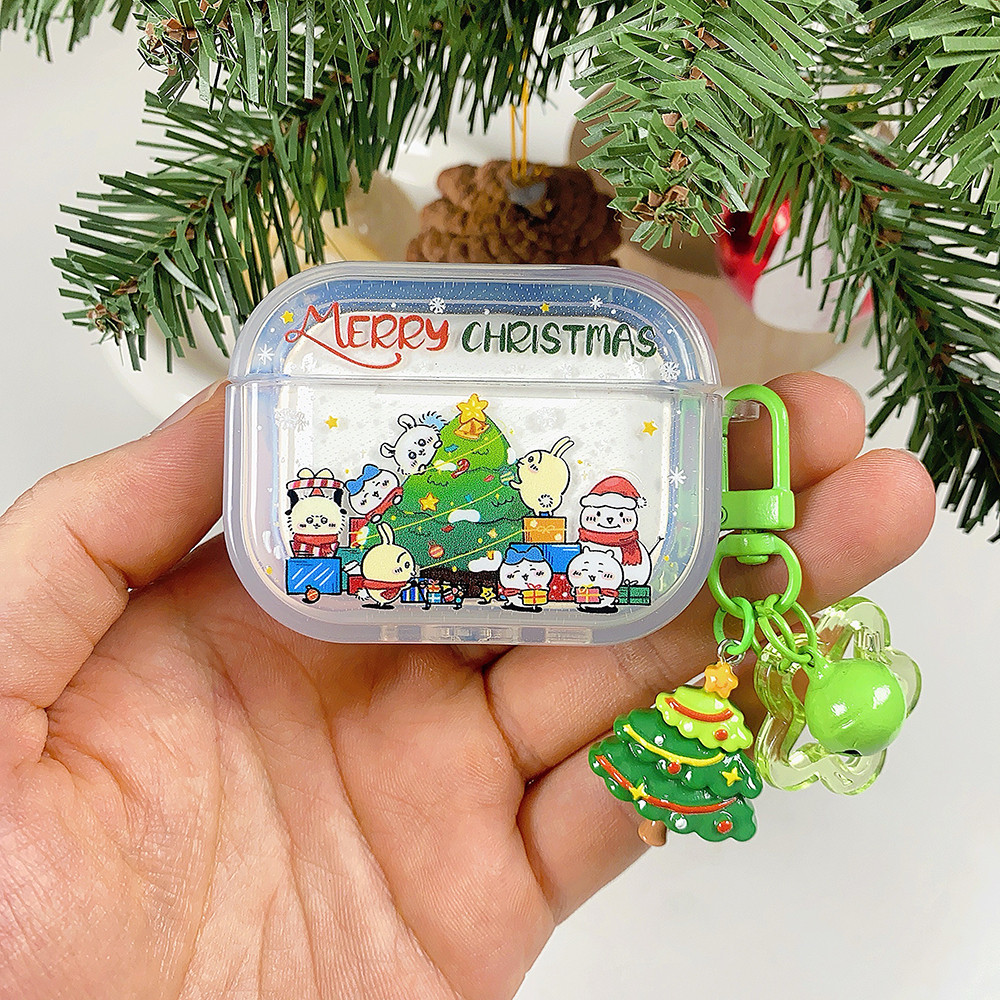 Chikawa Christmas tree หูฟัง IMD สําหรับ AirPods 1 2 3 4 Pro 3 2 1 หูฟัง Rotective แขวนกรณี