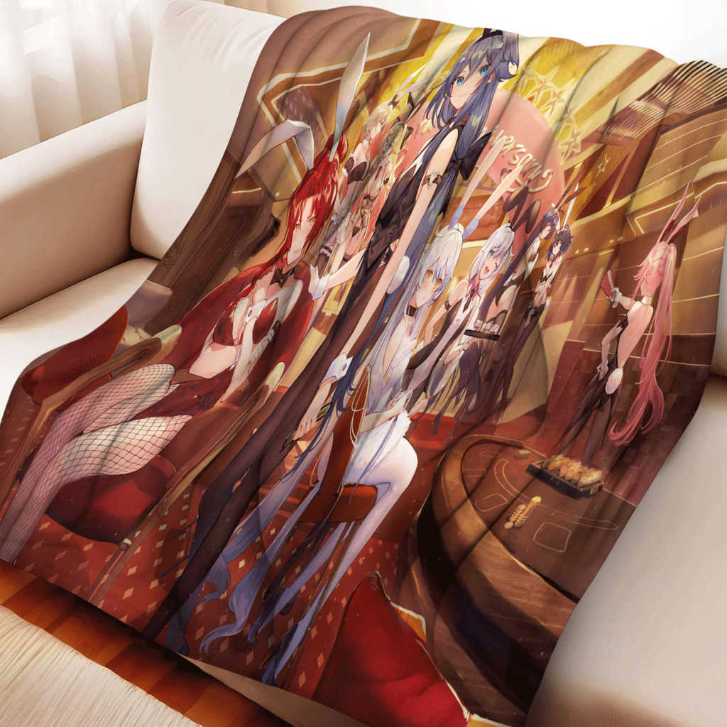 Honkai Star Rail Murata Himeko ผ้าห่ม Flannel โยนสําหรับพักผ่อนกลางแจ้งNap