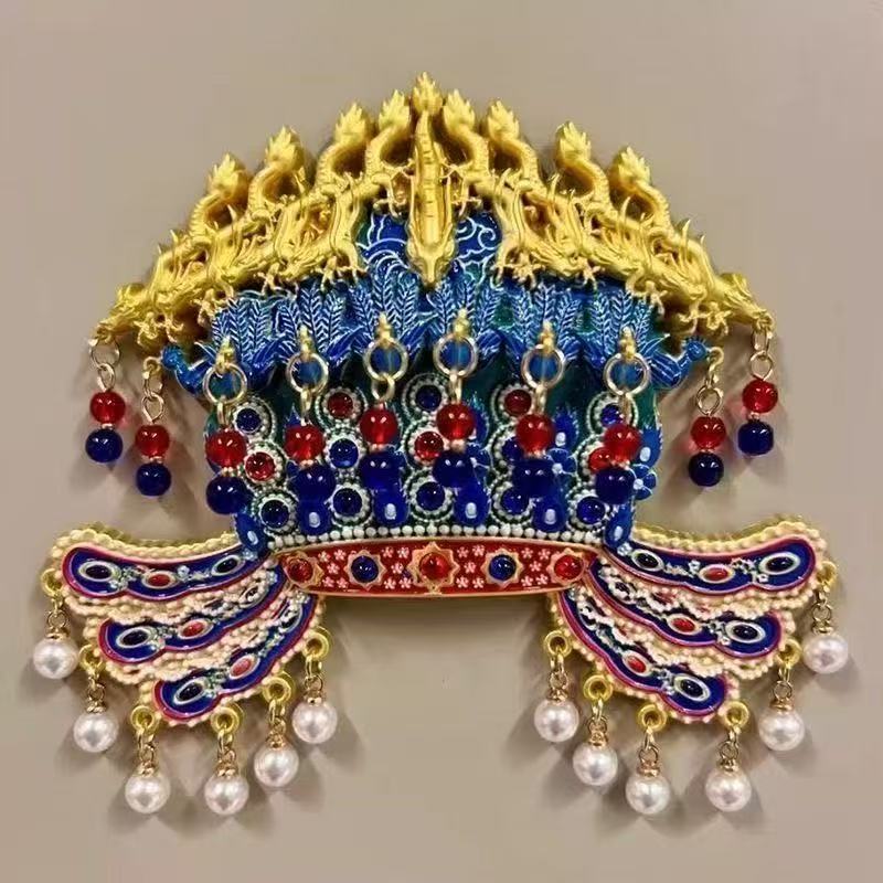 Guobo Fengguan ตู้เย็นแม่เหล็กโลหะ AR Filial Piety Queen Kowloon Jiufeng Palace Museum Cultural Crea