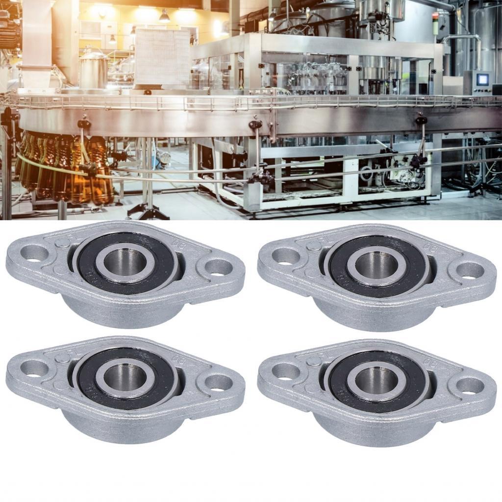 แบริ่งบล็อก Self-Aligning สนับสนุนแนวนอน 4 ชิ้นหน้าแปลนติดตั้งแบริ่งสำหรับ T8 สกรู Rod ยาเครื่องจักร