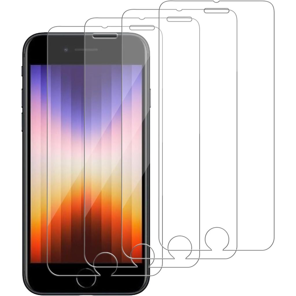 4แพ็คกระจกป้องกันหน้าจอเข้ากันได้สําหรับiPhone 8/7/6/6s/iPhone SE (2022)/iPhone SE (2020) 4.7นิ้ว [ค
