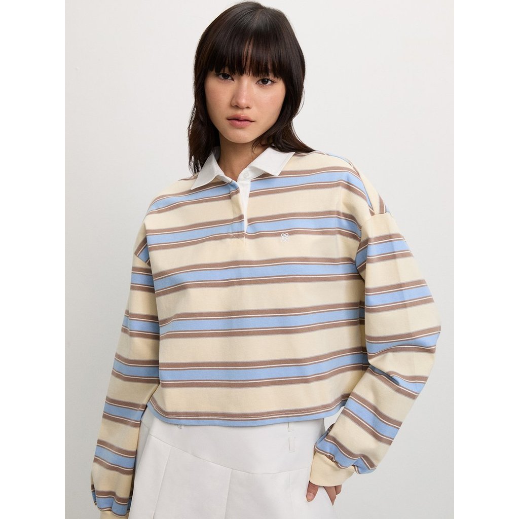 [Pomelo] เสื้อโปโลลายทาง / Striped Polo Shirt