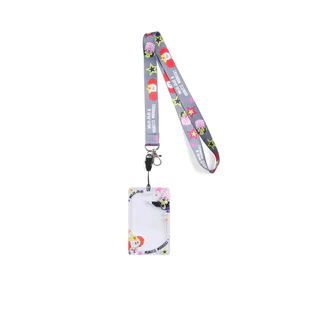 Mini mono ที่ใส่บัตรพร้อมสายคล้องคอลายการ์ตูน ขนาด 90x2 ซม. ดีไซน์น่ารัก พกพาสะดวก มาพร้อมสายคล้องคอใช้งานง่าย