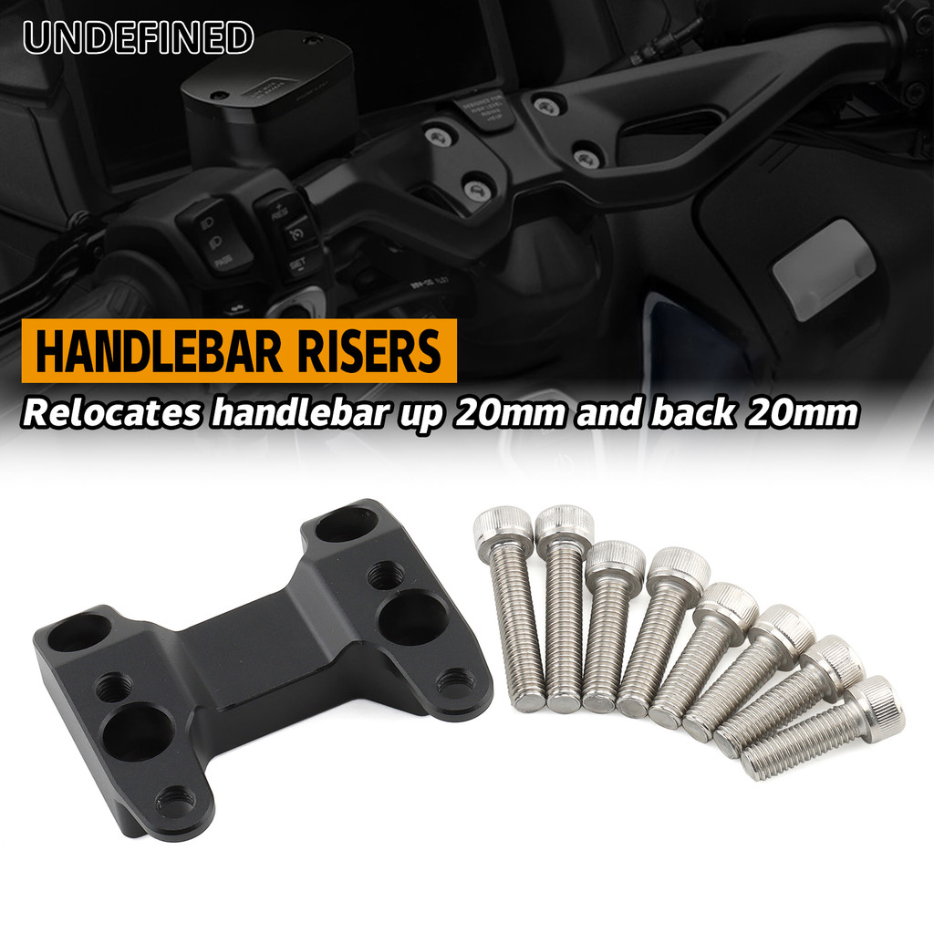 UN สําหรับYamaha TMAX 560 T-MAX 560 2022 2023 2024 สีดําCNCอลูมิเนียมรถจักรยานยนต์Handlebar Riser Ha