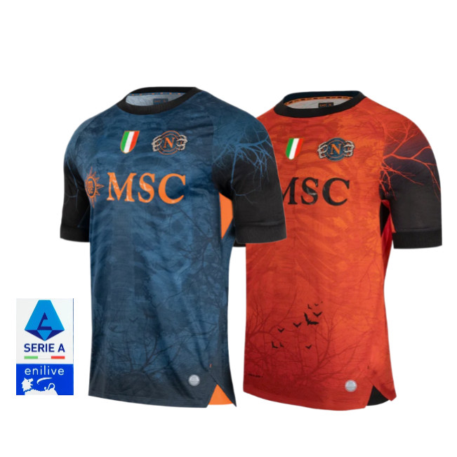 25/26 | เสื้อแข่ง Napoli Halloween Match Player Edition.เสื้อผู้รักษาประตูสีส้ม S-4XL